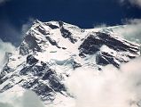 11 Nanga Parbat East Summit, Silver Saddle From Fairy Meadows Nanga Parbat Rakhiot Face from Fairy Meadows with South East Peak (7530m) and Silberzacken East Summit (7597m), and the large Silver Plateau snowfield.